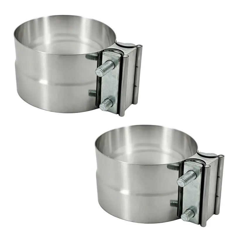 Trucktok 4"/5" Stainless Steel Exhaust Clamp Muffler Clamp Lap Joint Band Clamp Universal 3