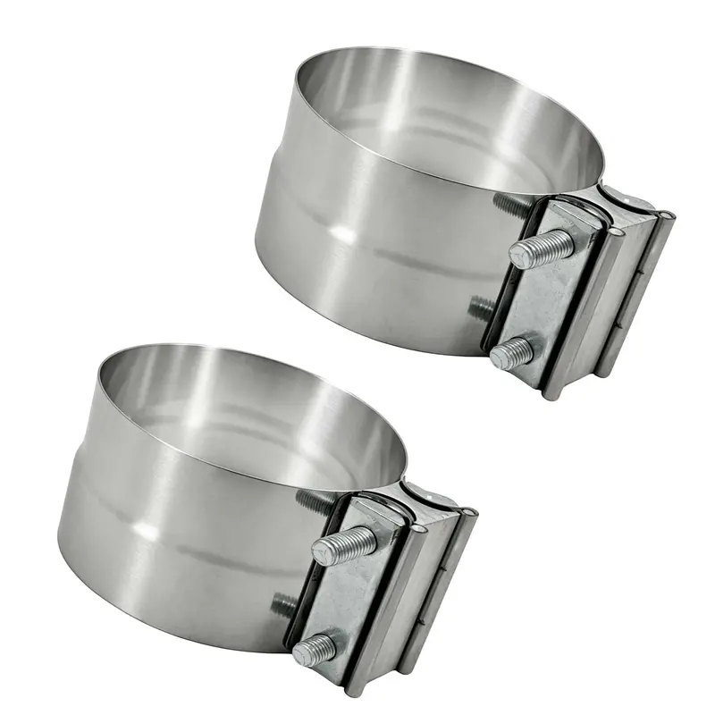 Trucktok 4"/5" Stainless Steel Exhaust Clamp Muffler Clamp Lap Joint Band Clamp Universal 4