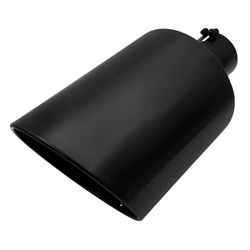 Trucktok 4" Inlet 10" Outlet 18" Overall Length Bolt On Exhaust Tailpipe Tip Black 1
