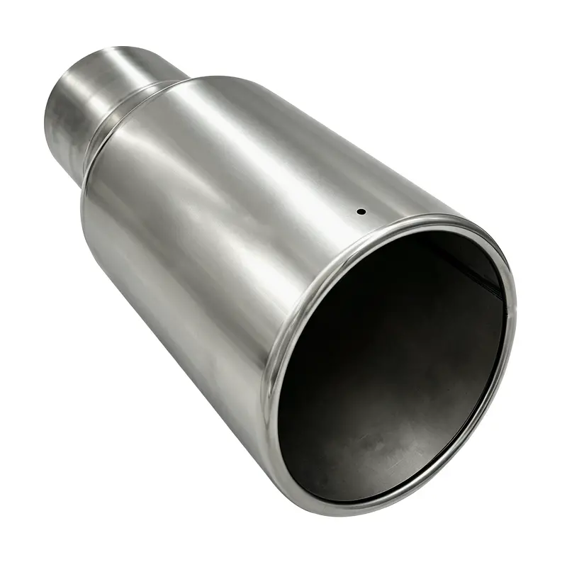 Trucktok 4" Inlet 6" Outlet 12" Overall Length Stainless Steel Bolt On Exhaust Tailpipe Tip 1