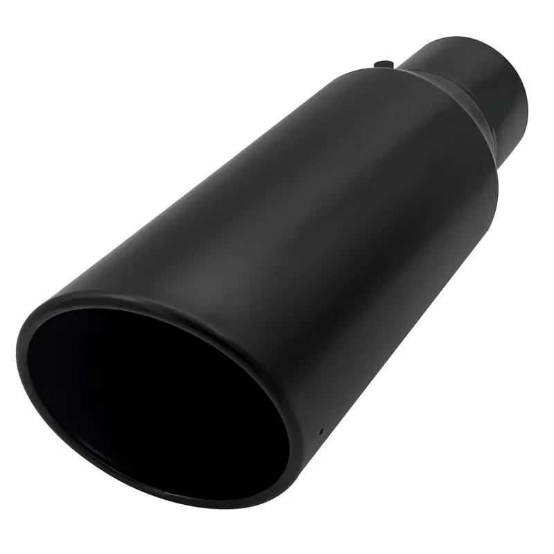 Trucktok 4" Inlet 6" Outlet 15" Overall Length Bolt On Exhaust Tailpipe Tip Black 1
