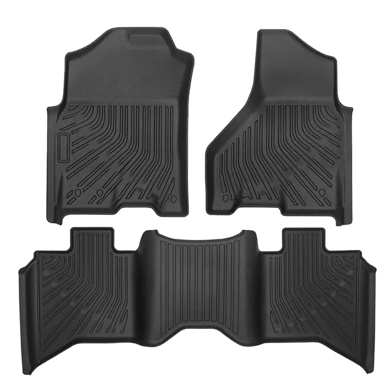 Trucktok Dodge Ram 2013-2018 1500 2500 3500 & 2019-2024 1500 Classic Crew Cab All-Weather Tpe Floor Mats 1