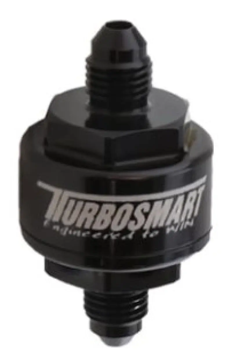 Turbosmart Billet Turbo Oil Feed Filter W/ 44 Micron Pleated Disc An-3 Male Inlet - Black 2