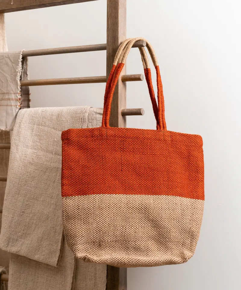Turtle Bags Block Colour Tote Bag - Paprika 1