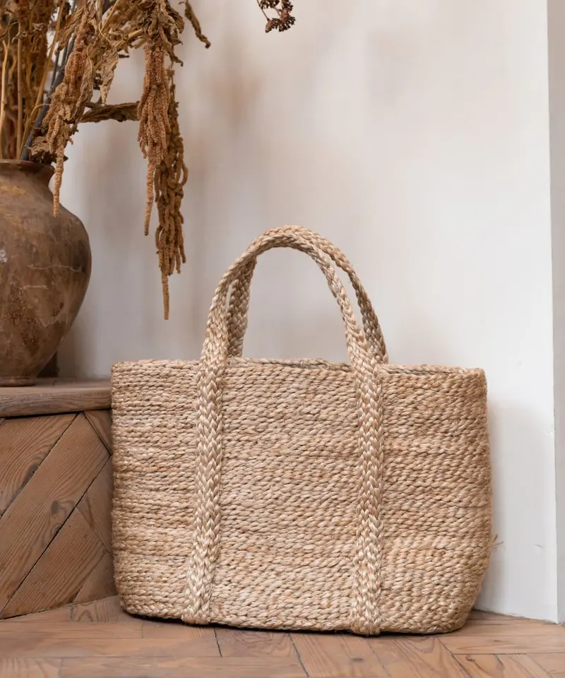 Turtle Bags Fair Trade Jute Basket Bag 1