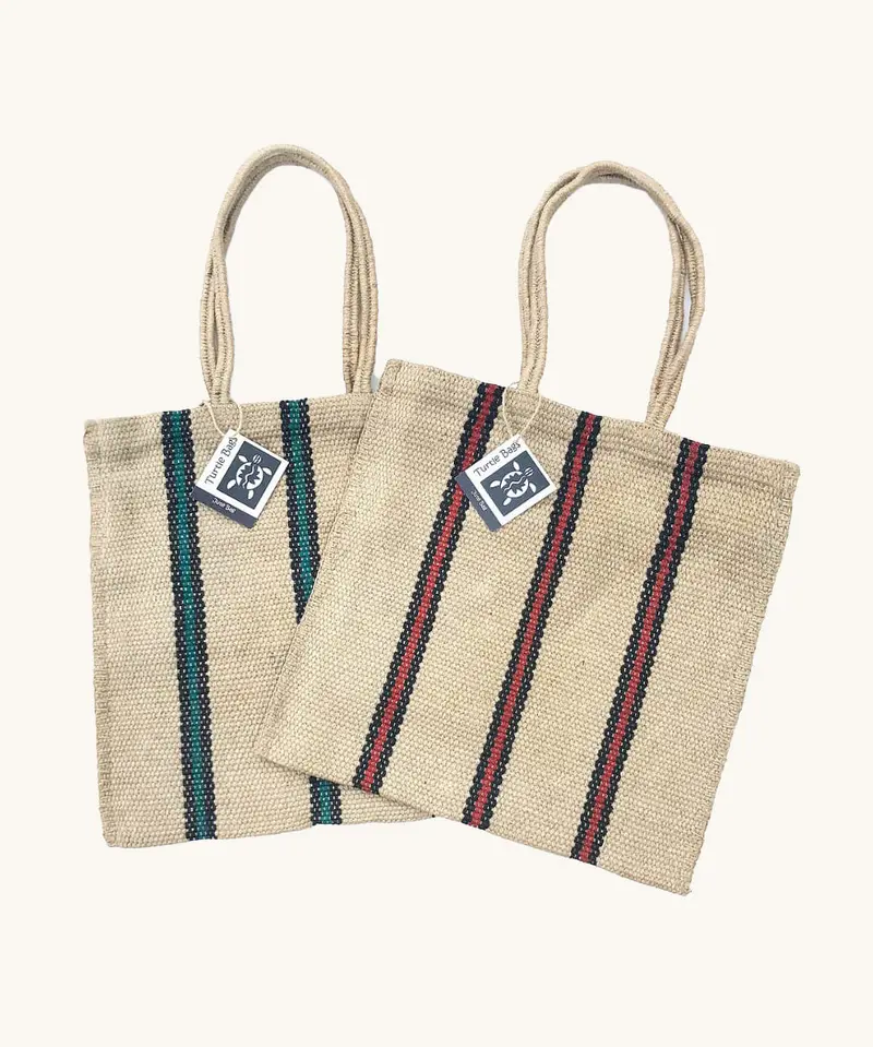 Turtle Bags Handwoven Jute Bag - Long Handle 1