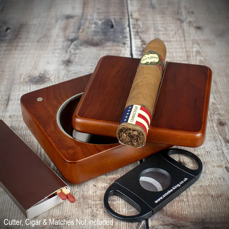 Twist Top Cigar Rest + Ashtray Rosewood 1