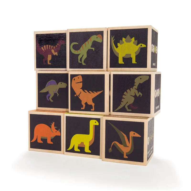 Uncle Goose Wooden Dinosaur Toy Blocks 1