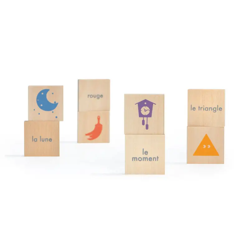 Uncle Goose Wooden French Vocabulary Chips 1
