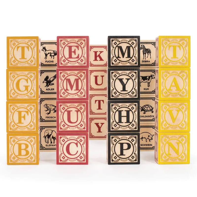 Uncle Goose Wooden German Language Blocks 1