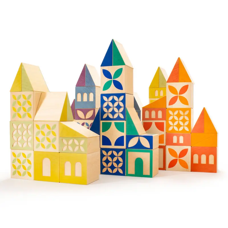 Uncle Goose Wooden Gosling Square Building Blocks 1