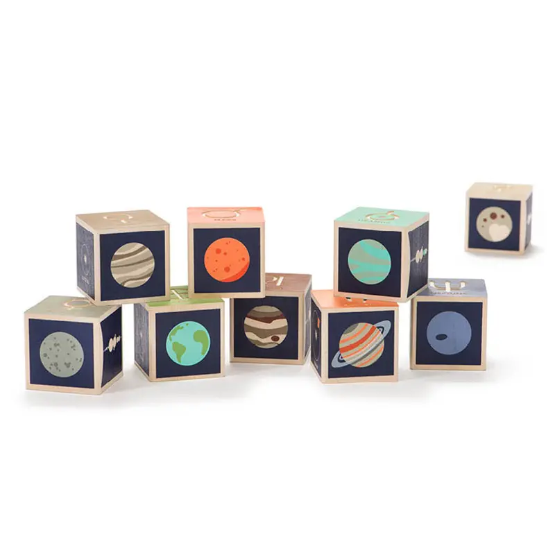 Uncle Goose Wooden Planet Toy Blocks 1