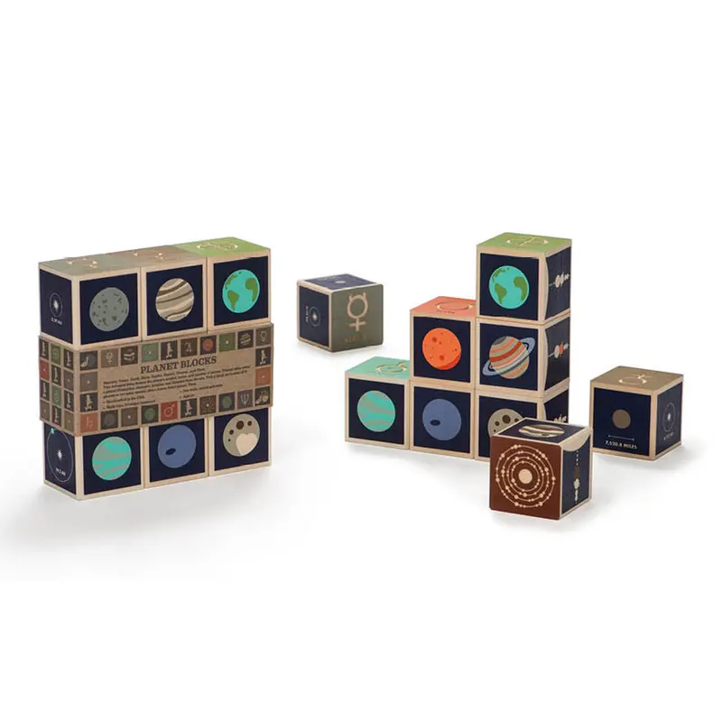 Uncle Goose Wooden Planet Toy Blocks 2
