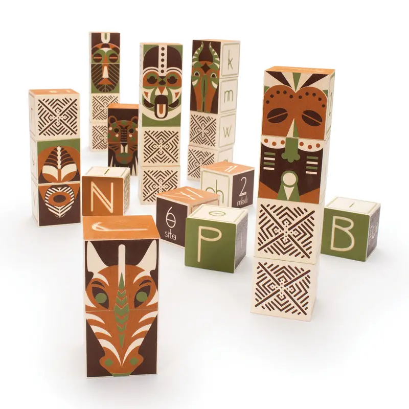 Uncle Goose Wooden Swahili Language Blocks 1