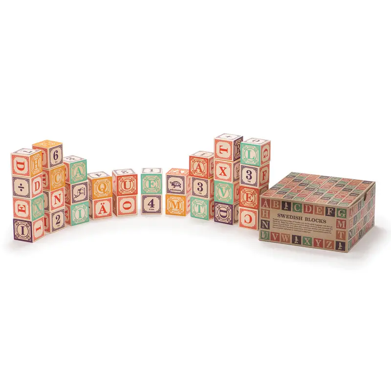Uncle Goose Wooden Swedish Language Blocks 2
