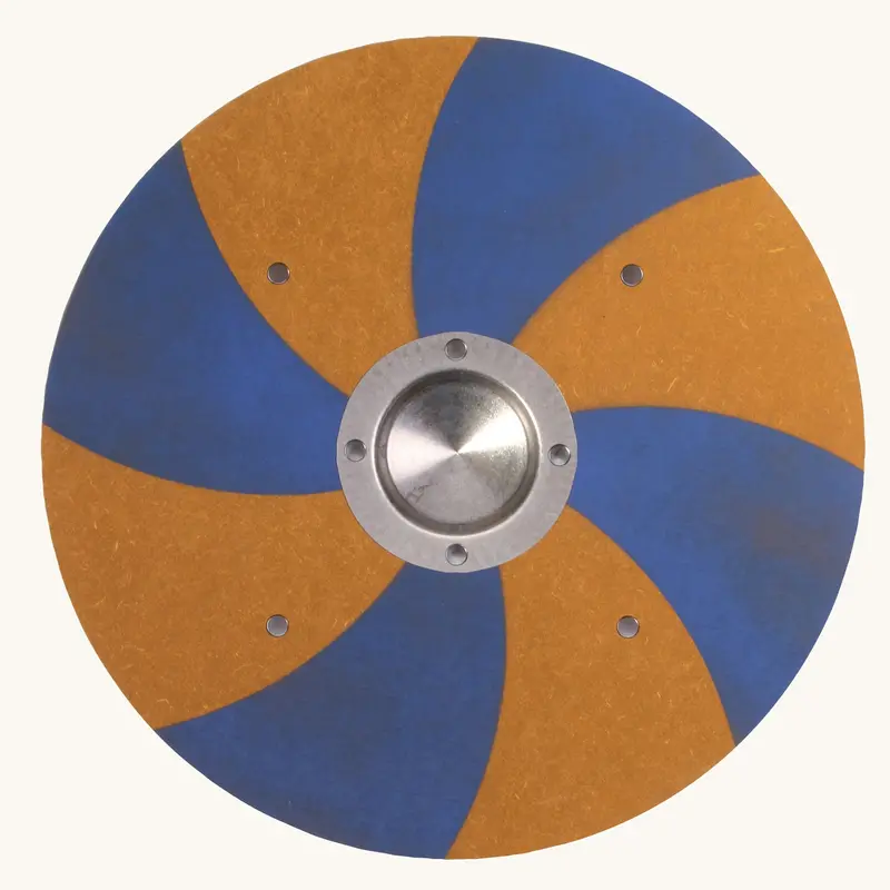 Vah Grimwald Viking Round Wooden Shield - Blue & Yellow 1
