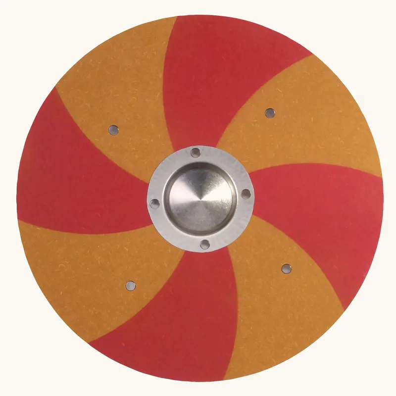 Vah Grimwald Viking Round Wooden Shield - Red & Yellow 1