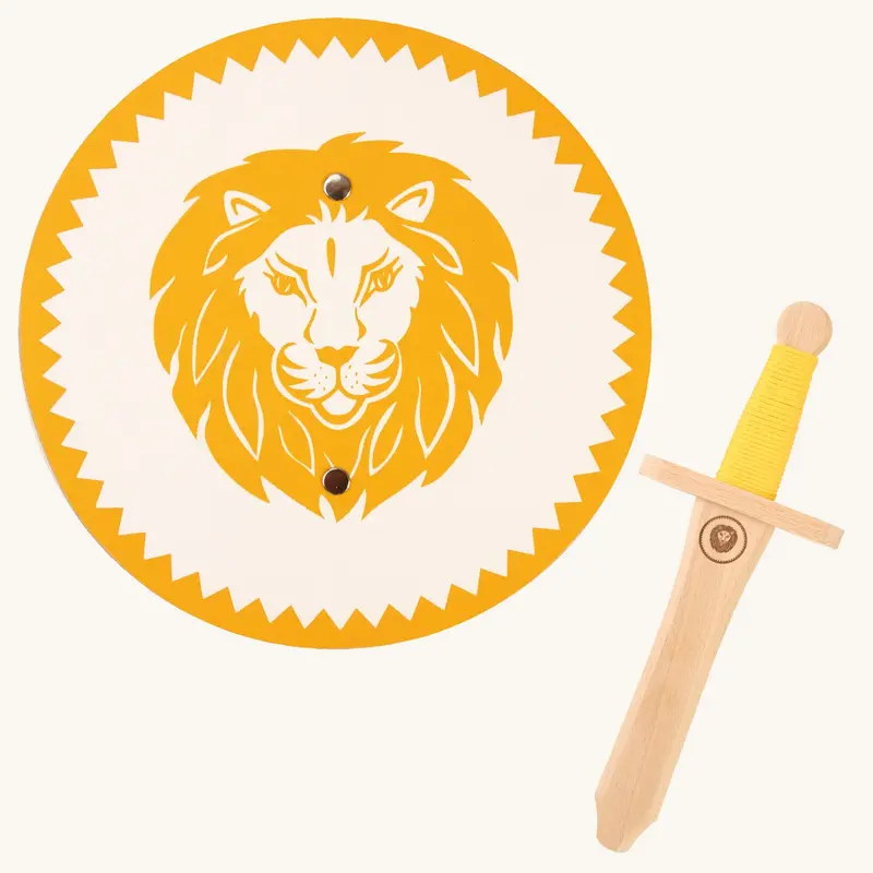Vah Leopold Lion Mini Wooden Shield & Sword Set 1