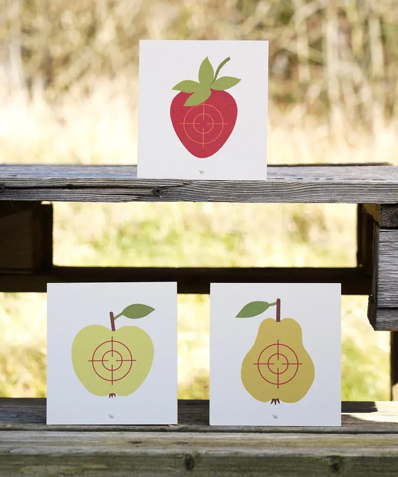 Vah Wooden Fruit Target Trio For Safety Arrows 1