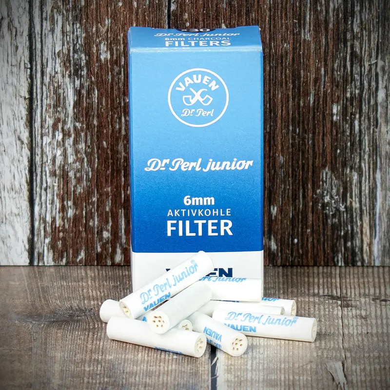 Vauen Dr Perl Activated Charcoal 6Mm Pipe Filters (Pack Of 30) 1