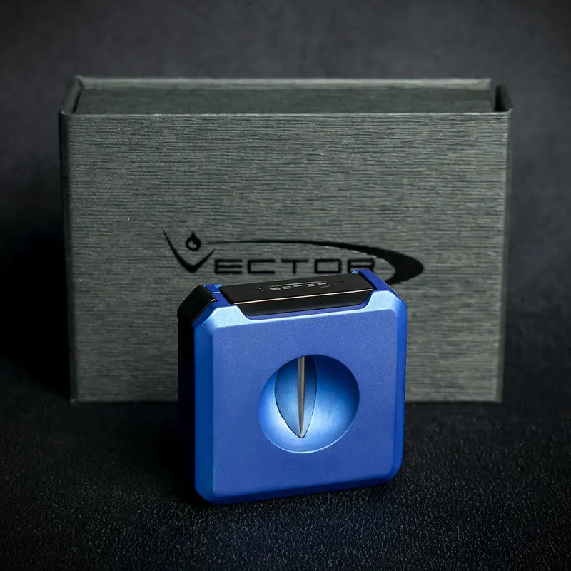 Vector Vcube V-Cut & Punch Cigar Cutter - Sky Blue 1