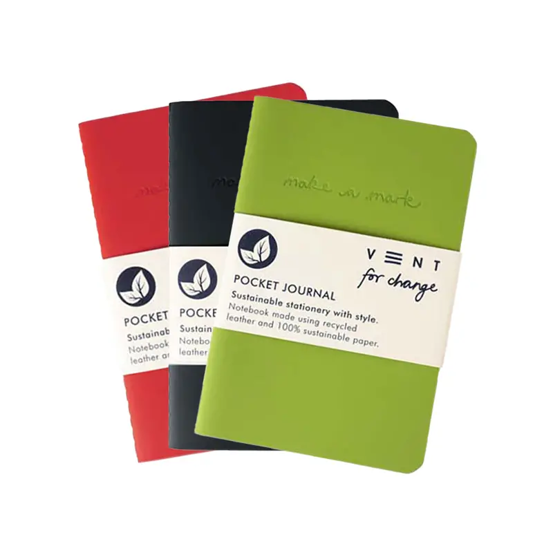 Vent For Change Recycled Leather Lined Pocket Journal 1
