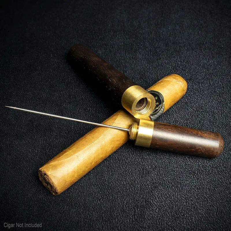 Vintage Style Wooden Cigar Drill Spike - Draw Enhancer Tool 2