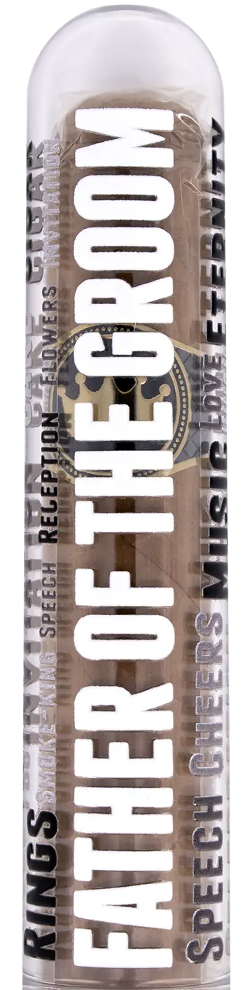Wedding Cigar Gift Tube + Smoke-King Robusto - Father Of The Groom 1