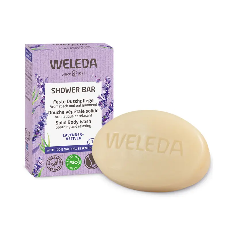 Weleda Lavender & Vetiver Solid Shower Bar 75G 1