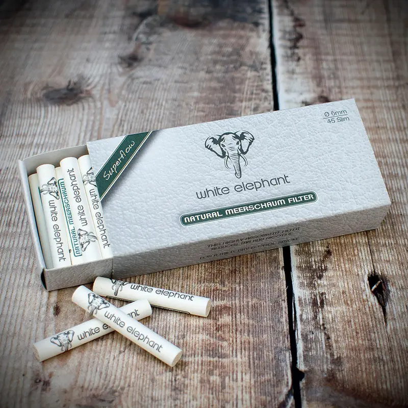 White Elephant 6Mm Natural Meerschaum Filters - 45 Pack 2