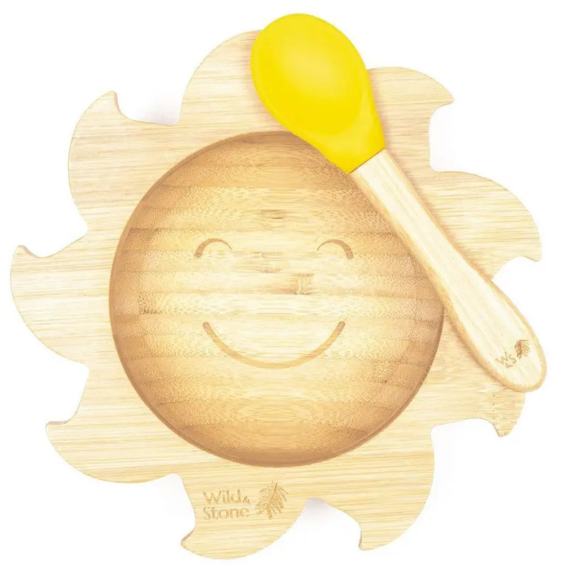 Wild & Stone Bamboo Bowl And Spoon Sunshine - Yellow 1