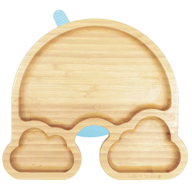 Wild & Stone Bamboo Rainbow Plate - Blue 1