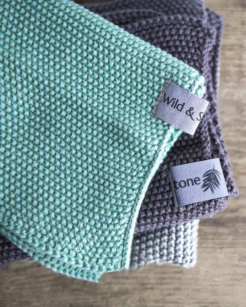 Wild & Stone Organic Cotton Dish Cloth - Beach Sand 2