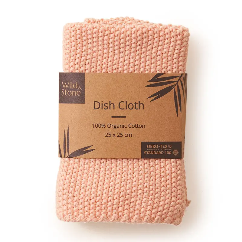 Wild & Stone Organic Cotton Dish Cloth - Rose 1