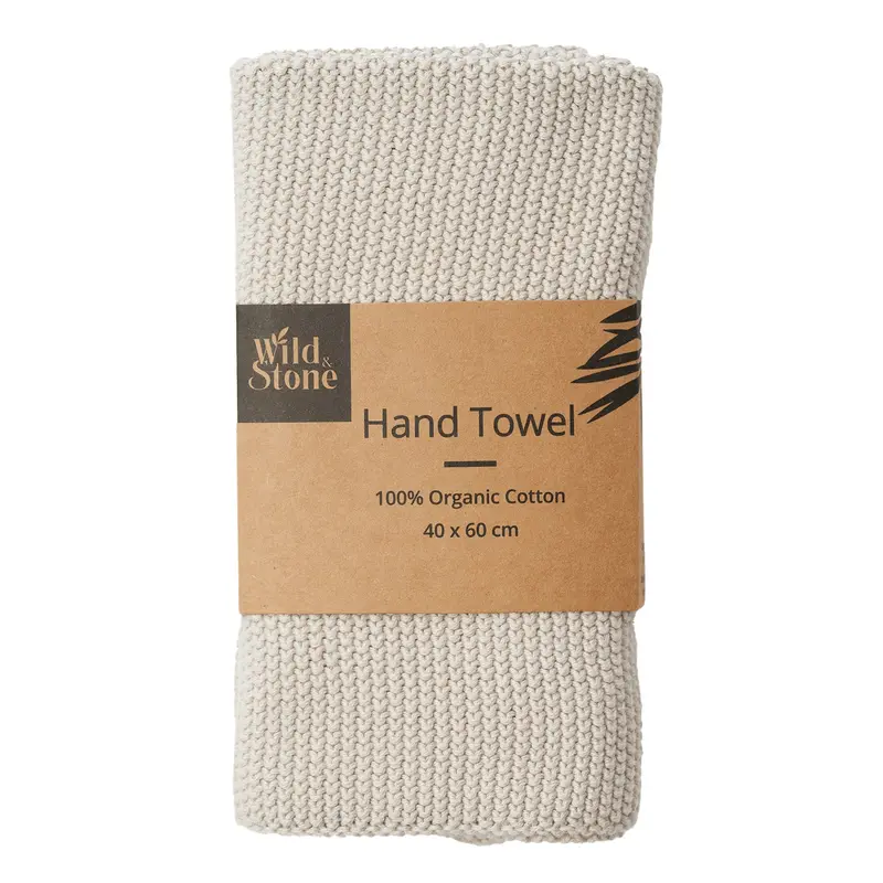 Wild & Stone Organic Cotton Hand Towels - Beach Sand 1