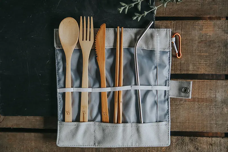 Wild & Stone Reusable Bamboo Picnic Cutlery Set 2