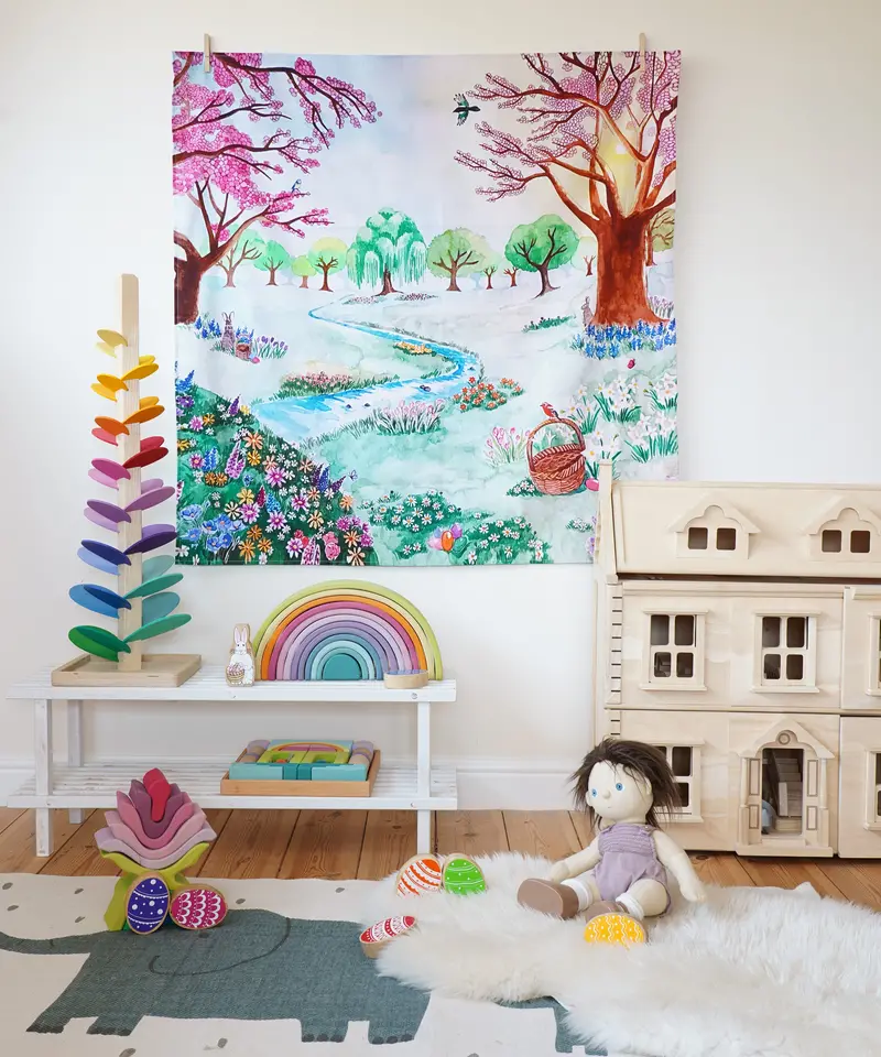 Wonderie Play Cloth - Easter In The Meadow 2