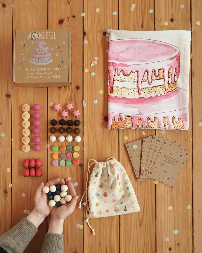 Wonderie Play Cloth - Everlasting Cake With Grapat Pieces 1