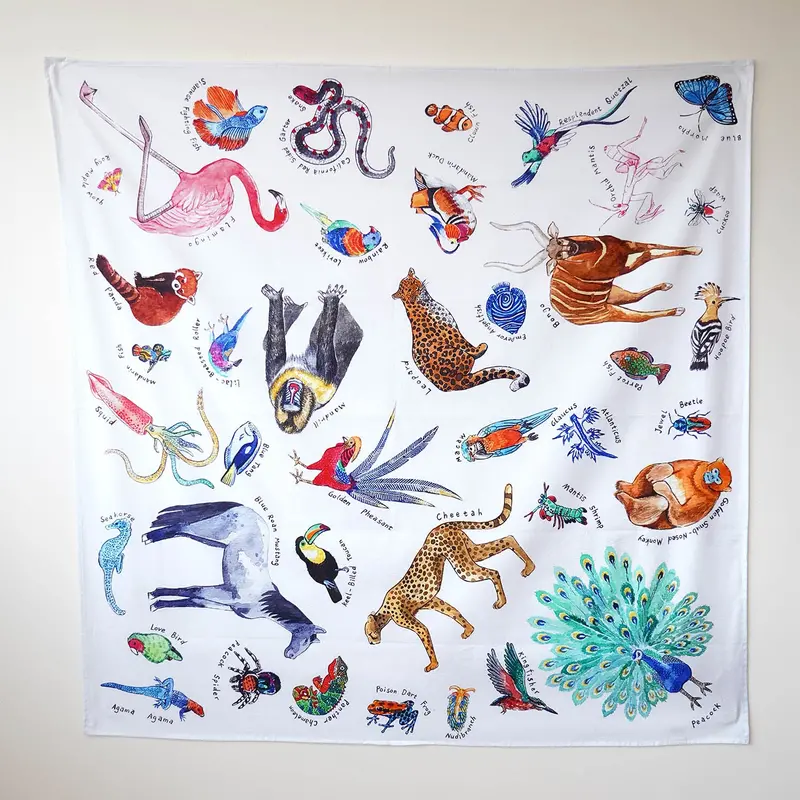 Wonderie Play Cloth - Kingdom Of Rainbow Animals 1