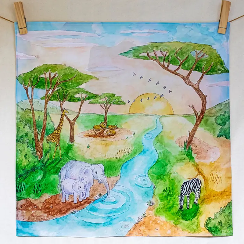 Wonderie Play Cloth - Plains Of Africa 1
