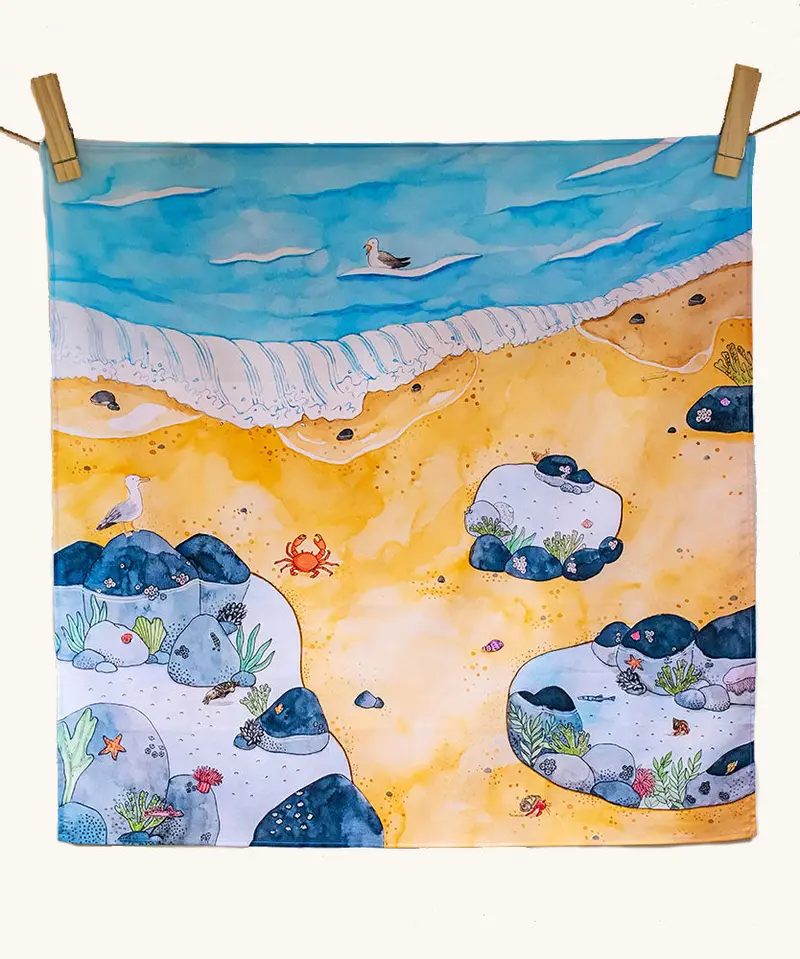 Wonderie Play Cloth - Rock Pool Life 1