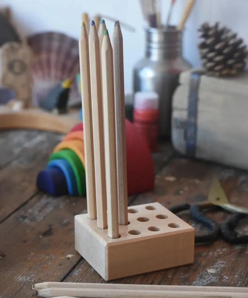 Wooden Pencil Holder For 12 Pencils 2