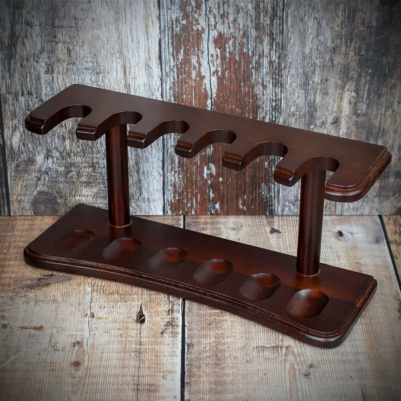 Wooden Pipe Rack - 6 Pipes 1
