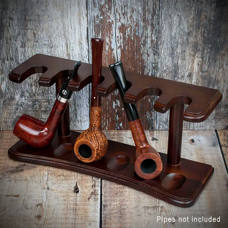 Wooden Pipe Rack - 6 Pipes 2