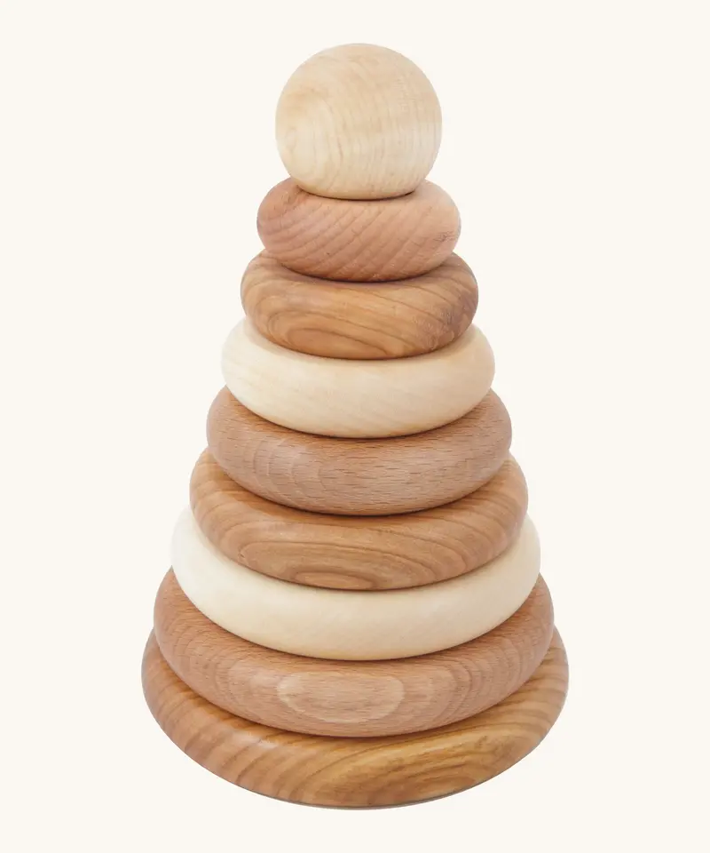 Wooden Story Montessori Stacking Rings - Natural 1