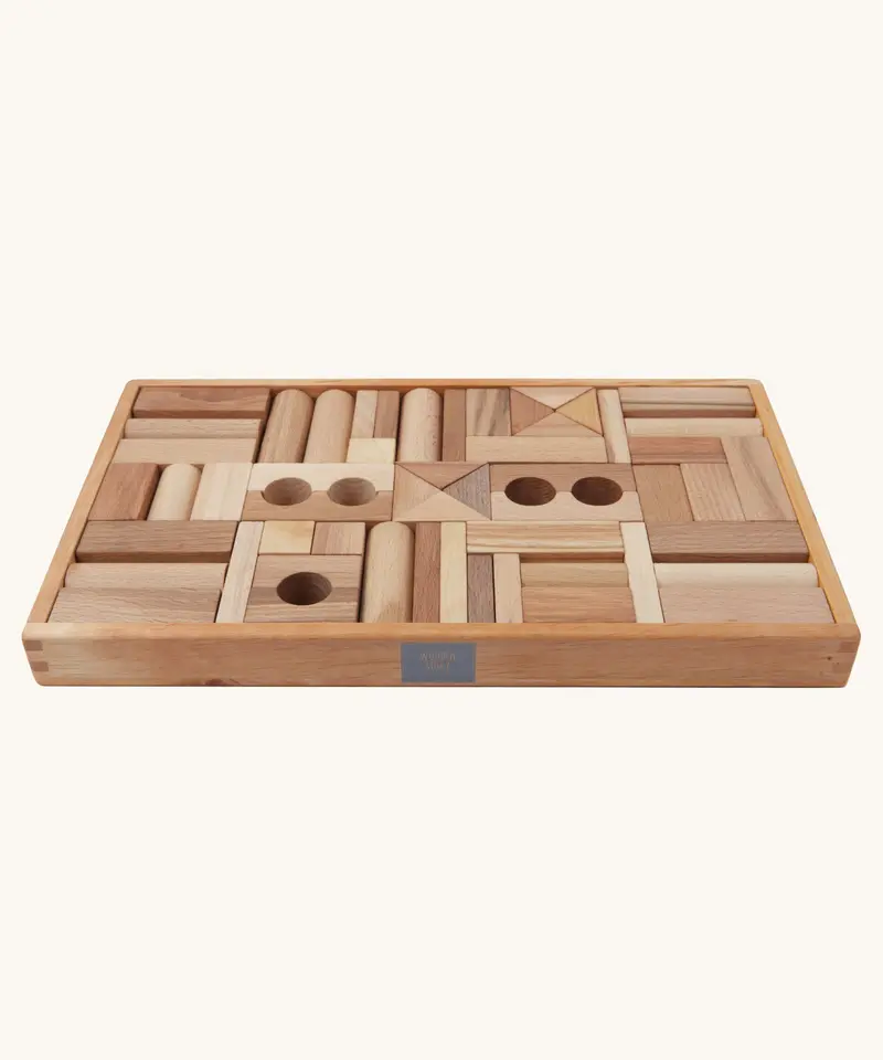 Wooden Story Natural Blocks - 54 Tray 1