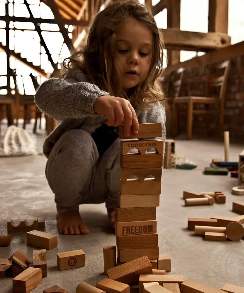 Wooden Story Natural Blocks - 54 Tray 2