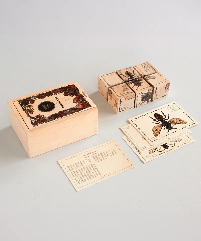 Wooden Story Puzzle Blocks - Bees 1