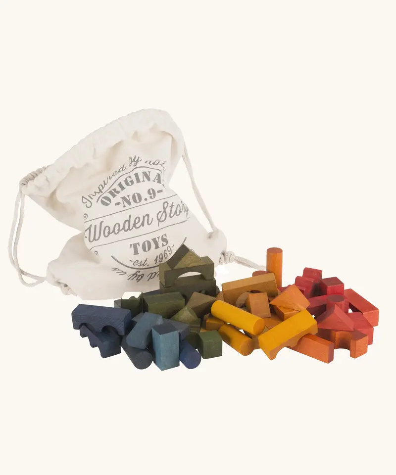 Wooden Story Rainbow Blocks - 100 Sack 1