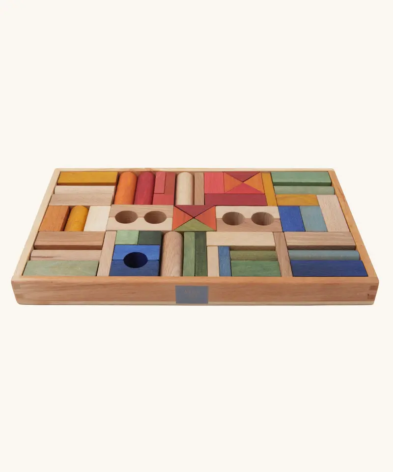Wooden Story Rainbow Blocks - 54 Tray 1